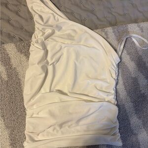 Zara Elegant White One-Shoulder Top